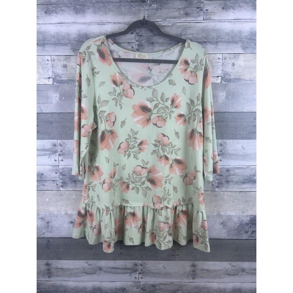 Be Stage Women's XL 3/4 Sleeve Florla Blouse